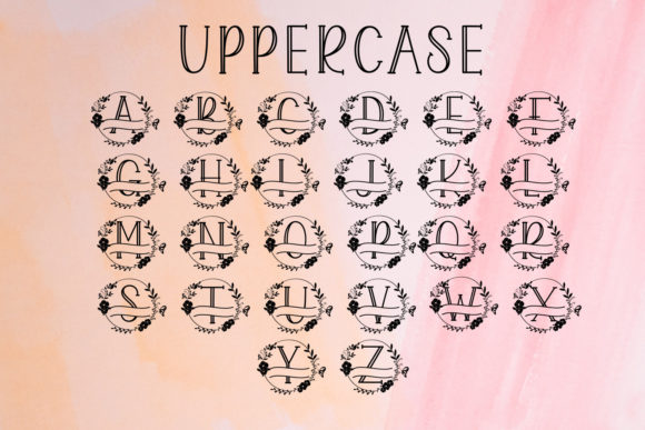 Sania Monogram Font PNG with transparent background - Preview 4