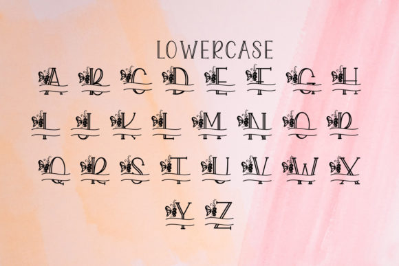 Sania Monogram Font PNG with transparent background - Preview 5