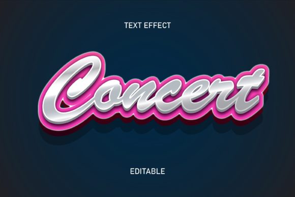 Concert Style Chrome Text Effect
