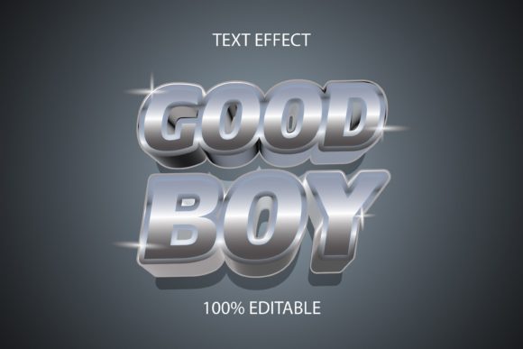 Good Boy Style Chrome Text Effect