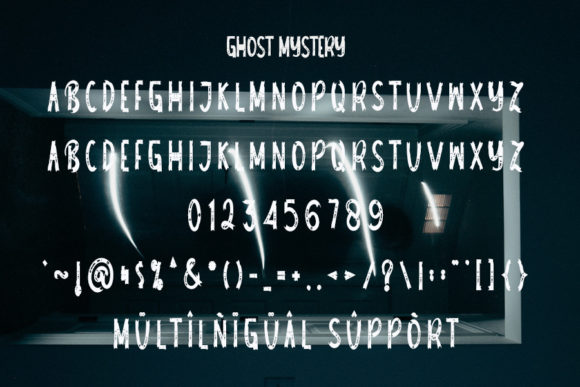 Ghost Mystery Font PNG with transparent background - Preview 1