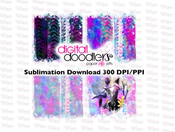 Unicorn Tracks Brushstroke Backgrounds