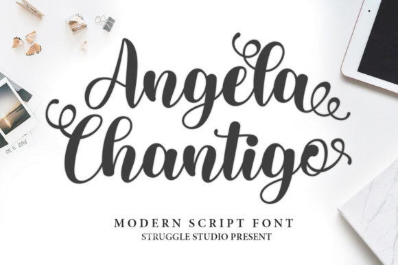 Angela Chantigo Font - Preview 5
