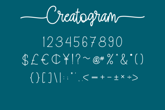 Creatogram Font - Preview 2