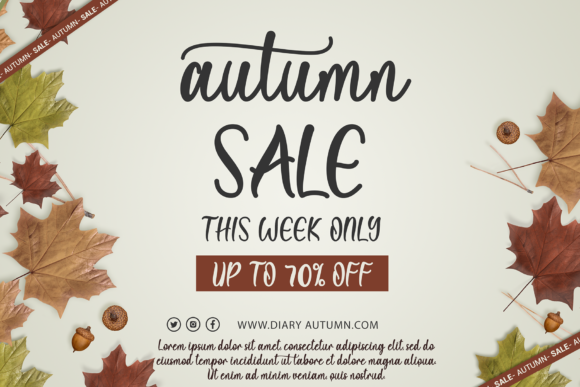 Diary Autumn Font PNG with transparent background - Preview 2