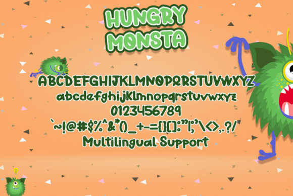 Hungry Monsta Font PNG with transparent background - Preview 6