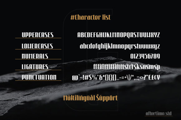 Rushtone Font PNG with transparent background - Preview 1