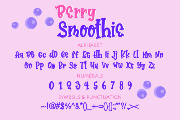Berry Smoothie Font - Preview 1