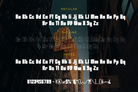 Giant Choke Font PNG with transparent background - Preview 1