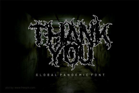 Global Pandemic Font PNG with transparent background - Preview 6