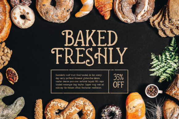 Light Roast Font PNG with transparent background - Preview 3