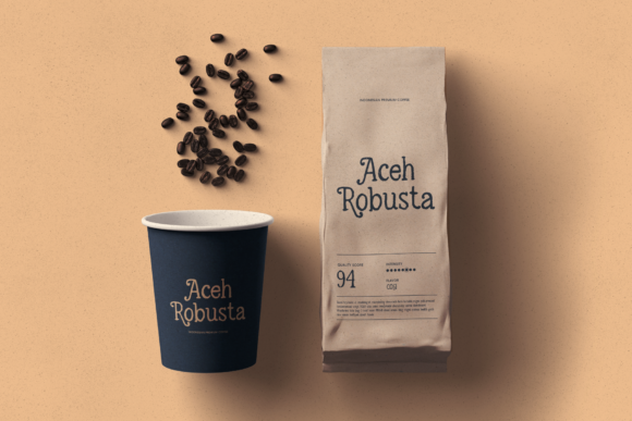 Light Roast Font PNG with transparent background - Preview 4