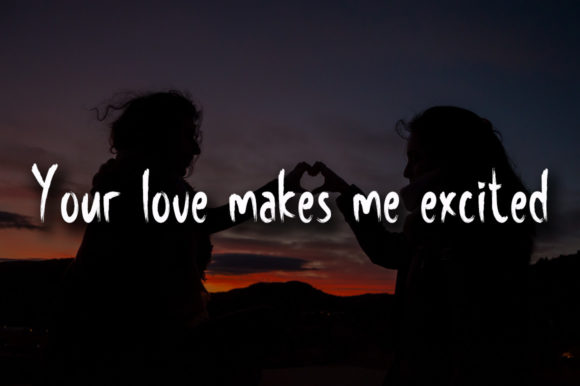 Lovesick Girl Font PNG with transparent background - Preview 1