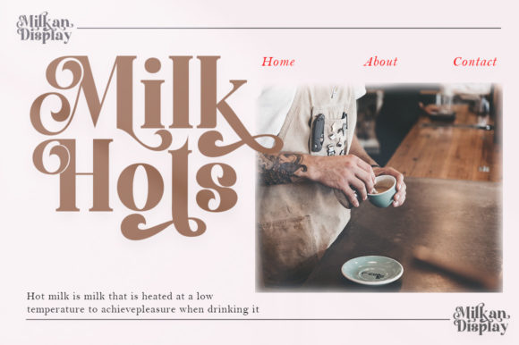 Milkan Display Font PNG with transparent background - Preview 1
