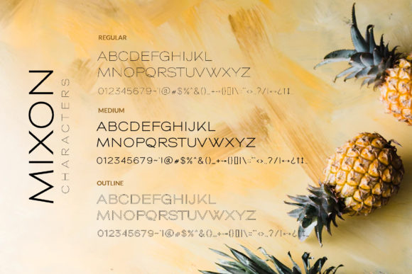 Mixon Font PNG with transparent background - Preview 1