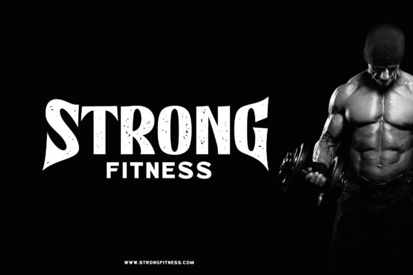 Muscle Thunder Font PNG with transparent background - Preview 1