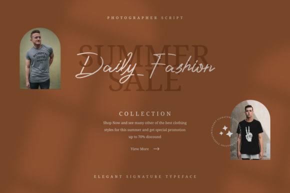 Photographer Script Font PNG with transparent background - Preview 3