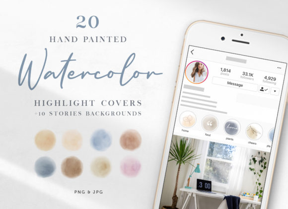 Watercolor Instagram Highlight Icons