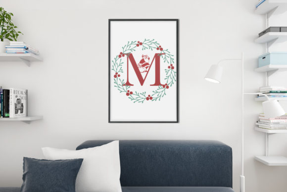 Christmas Santa Monogram Font PNG with transparent background - Preview 3