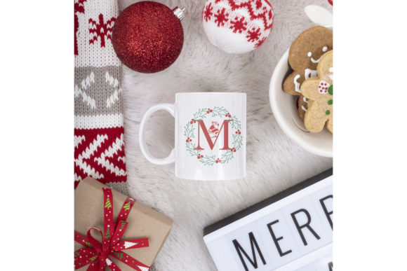 Christmas Santa Monogram Font PNG with transparent background - Preview 5