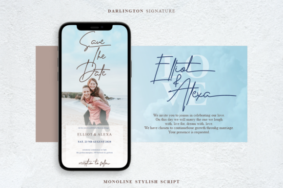Darlington Signature Font - Preview 2