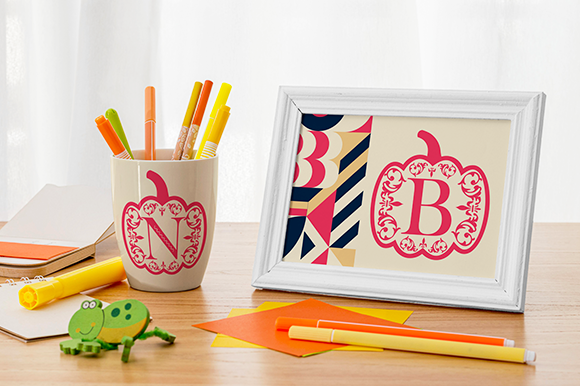 Fall Pumpkin Monogram Font - Preview 1