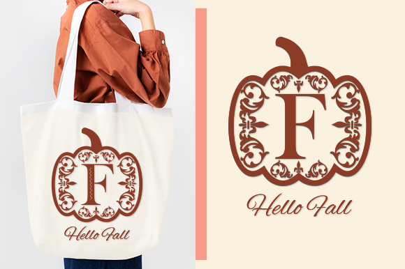 Fall Pumpkin Monogram Font - Preview 2