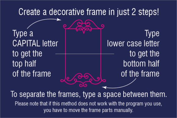 Frame Creator Font PNG with transparent background - Preview 1