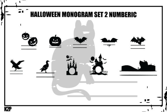 Halloween Monogram Set2 Font PNG with transparent background - Preview 3