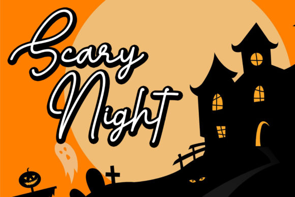 Halloween Monoline Font - Preview 2