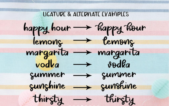 Happy Hour Font PNG with transparent background - Preview 5