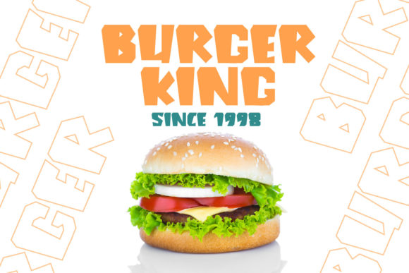 King Food Font PNG with transparent background - Preview 3