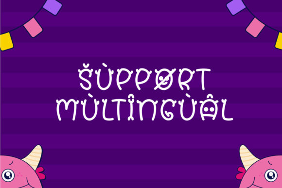 Monster Kawaii Font PNG with transparent background - Preview 2