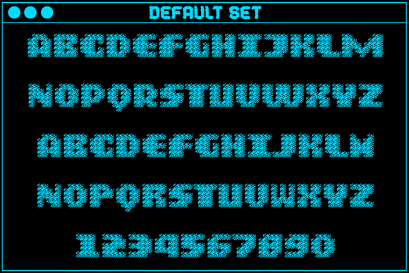 MultiType Glitch Display Bold Font PNG with transparent background - Preview 1
