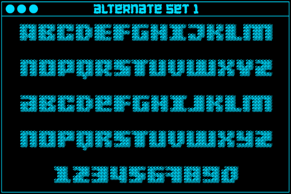 MultiType Glitch Display Bold Font PNG with transparent background - Preview 2