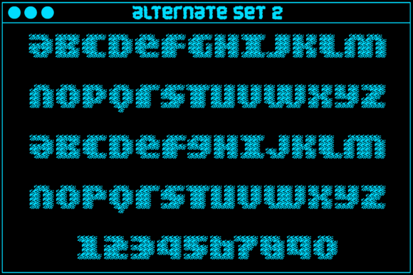 MultiType Glitch Display Bold Font PNG with transparent background - Preview 3