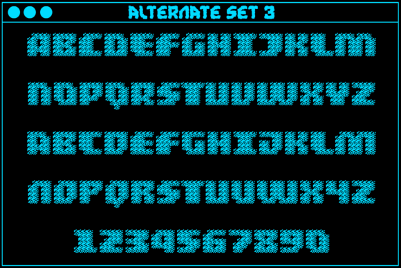 MultiType Glitch Display Bold Font PNG with transparent background - Preview 4