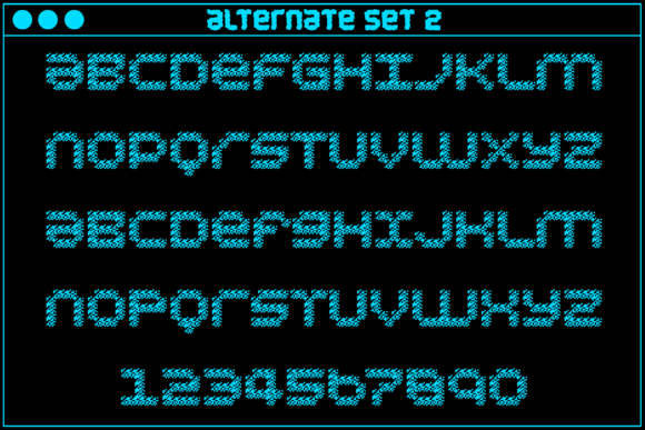 MultiType Glitch Display Font PNG with transparent background - Preview 3