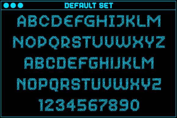 MultiType Glitch Error Font PNG with transparent background - Preview 1