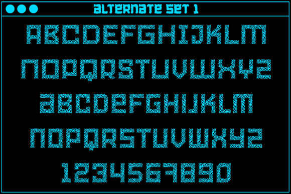 MultiType Glitch Error Font PNG with transparent background - Preview 2