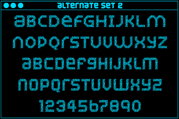 MultiType Glitch Error Font PNG with transparent background - Preview 3