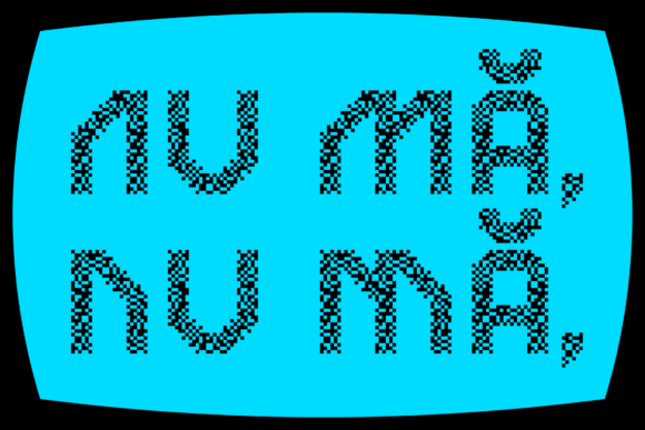 MultiType Glitch Error Font PNG with transparent background - Preview 5