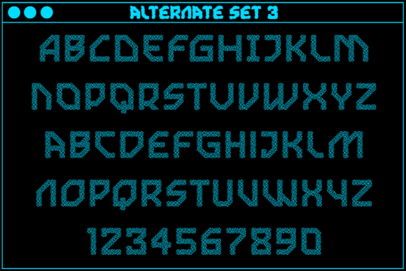 MultiType Glitch Noise Font PNG with transparent background - Preview 4