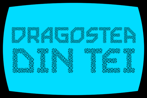 MultiType Glitch Noise Font PNG with transparent background - Preview 5
