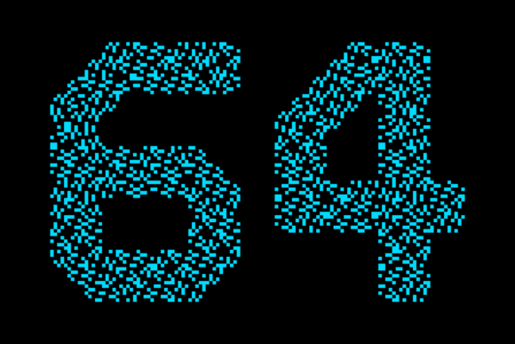 MultiType Glitch Noise Font PNG with transparent background - Preview 6