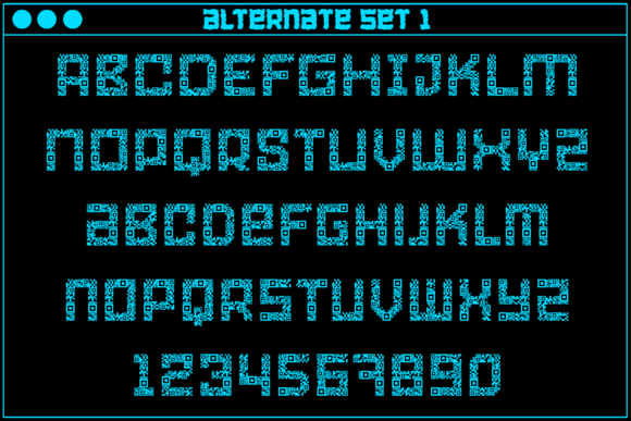 MultiType Glitch QR Code Font PNG with transparent background - Preview 2