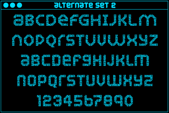 MultiType Glitch QR Code Font PNG with transparent background - Preview 3