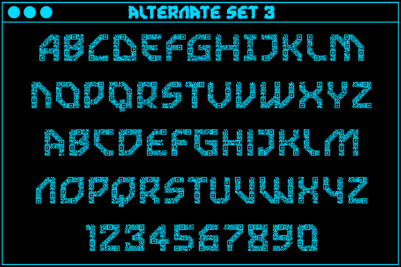 MultiType Glitch QR Code Font PNG with transparent background - Preview 4