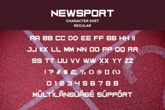 Newsport Font PNG with transparent background - Preview 2