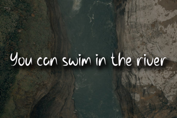 River Flow Font PNG with transparent background - Preview 2